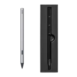 BOOX InkSense Plus con botón lateral - Lápiz Stylus plateado, cuerpo metálico delgado, punta fina intercambiable y estuche negro moldeado para su ajuste