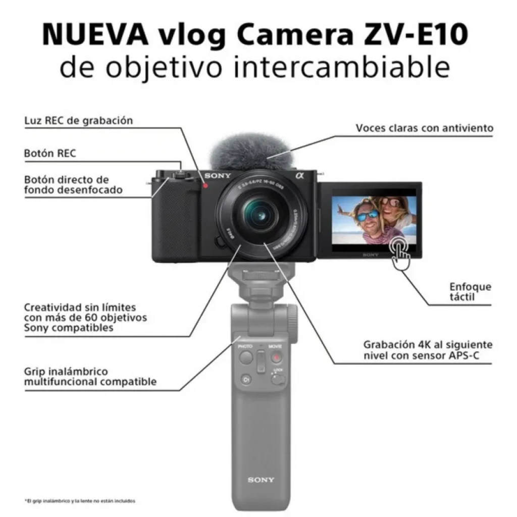 Câmara Sony Alpha ZV-E10 com ecrã articulado para vídeo 4K - Câmara mirrorless para vlogging - Item8