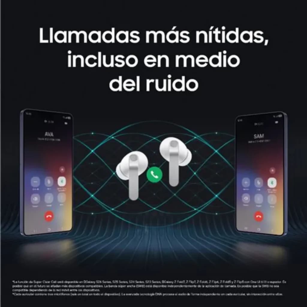 Samsung Galaxy Buds4 Pro R640 Preto em destaque com estojo de carregamento; earbuds compactos em preto, design moderno e microfones visíveis para chamadas