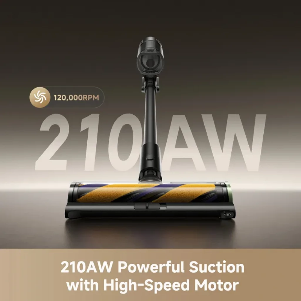 Dreame R20 Ultra AquaCycle sans fil en couleur noire, corps élancé avec réservoir transparent et tête motorisée à profil bas - Ítem1