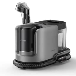 Station de lavage et aspiration Dreame H15 Mix 4 en 1, design gris et noir, réservoir transparent, tuyau flexible, embout brosse, puissance 18 000 Pa