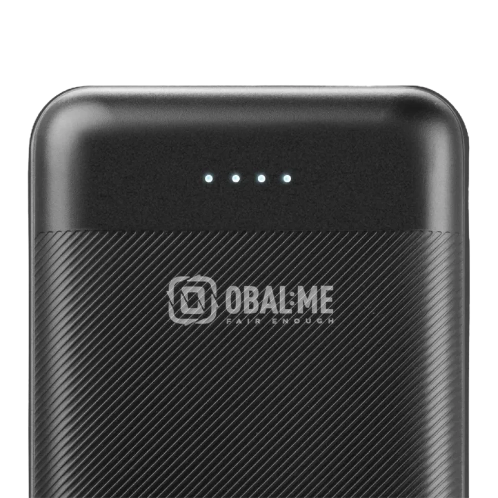OBAL ME PowerNest Negro 20000mAh powerbank compacto con textura antideslizante, indicador LED de carga y puerto lateral, número 20 grabado en la carcasa - Ítem2
