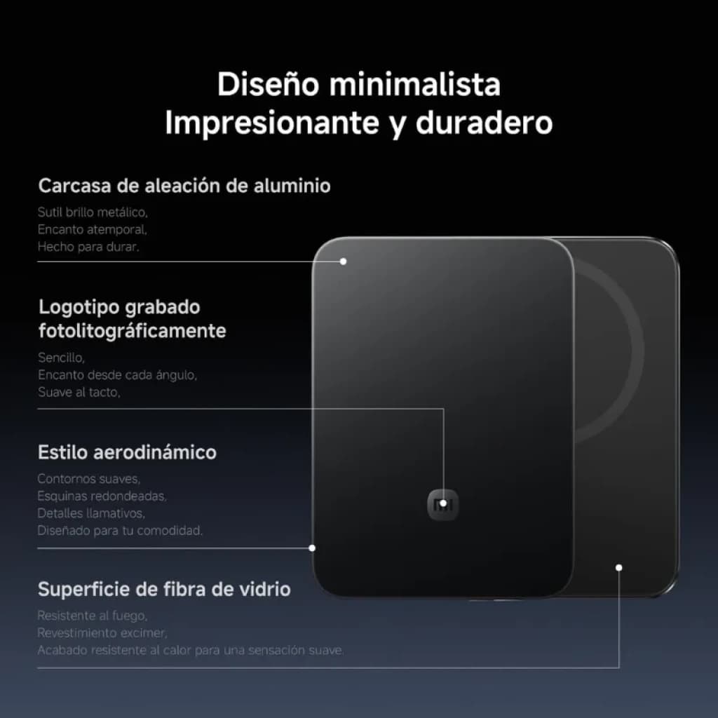 Power bank magnético ultrafino naranja, 5000 mAh, carga inalámbrica 15W. Carcasa de aleación de aluminio, fibra de vidrio y logotipo grabado