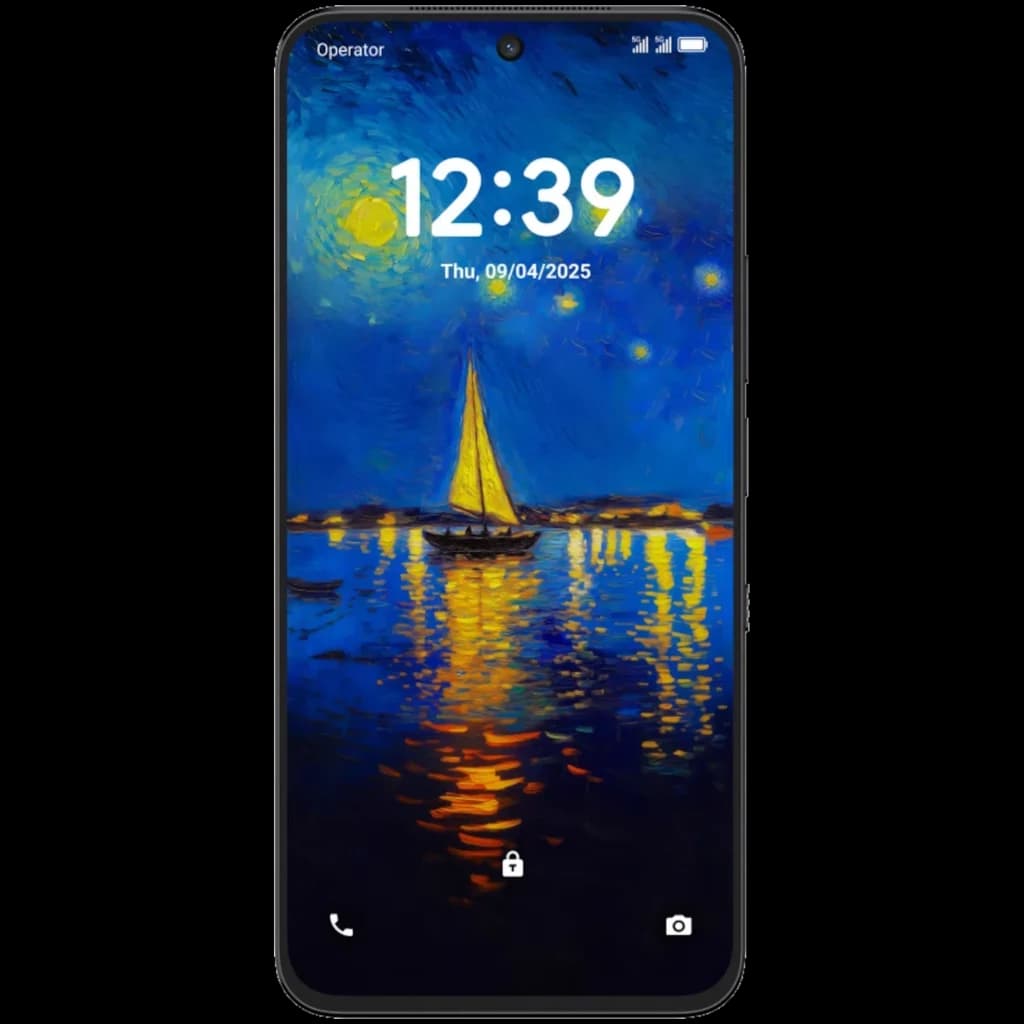 TCL 60 NXTPAPER Ultra 5G noir avec grand écran mat sans reflets, bords fins, caméra frontale centrale, affichage net et lumineux, design élégant IP68