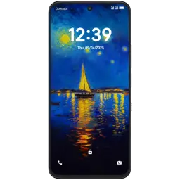 TCL 60 NXTPAPER Ultra 5G noir avec grand écran mat sans reflets, bords fins, caméra frontale centrale, affichage net et lumineux, design élégant IP68