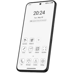 TCL 60 NXTPAPER Ultra 5G noir avec écran mat antireflet, interface monochrome lisible, bords fins, caméra frontale centrée et châssis fin IP68