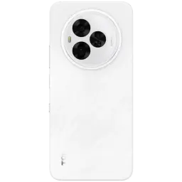 Dos du smartphone blanc TCL 60 NXTPAPER Ultra 5G avec grand module circulaire, triple capteur dont téléobjectif 50 MP, finition marbrée et cadre métallique