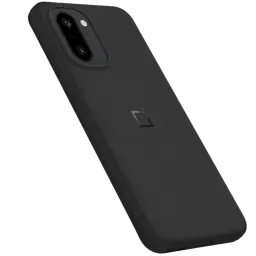 Capa magnética OnePlus 15R Sandstone Preto com textura arenosa, acabamento fosco, logo central em relevo, recorte de câmera duplo e botões laterais precisos