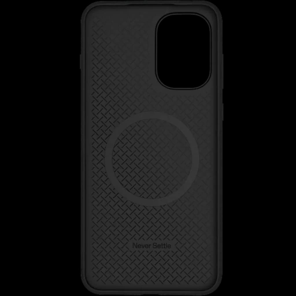 Capa magnética OnePlus 15R Sandstone Preto com textura antiderrapante, anel MagSafe central, bordas elevadas e recorte grande para câmera tripletta