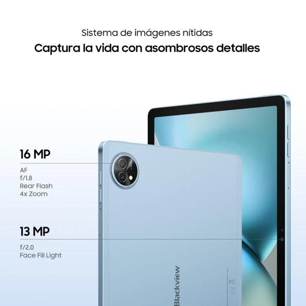 Tablet Blackview Zeno 10 5G preto com tela 11 2K, teclado destacável, caneta, capa, cabo e carregador; câmera traseira dupla e bordas finas - Item4