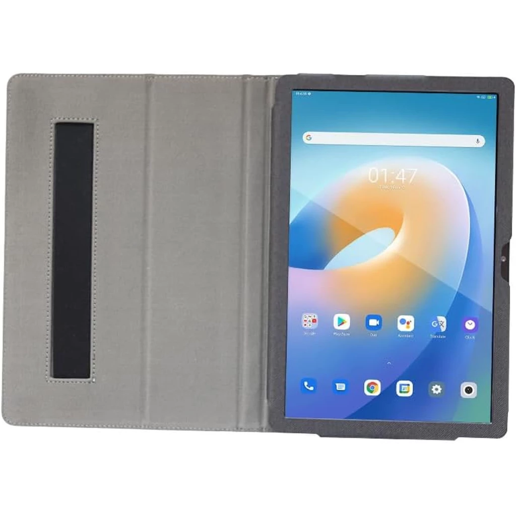 Funda Leather Tablet TCL NXTPAPER 11, negra con textura, cierre magnético y soporte plegable tipo tríptico; protege bordes, esquinas y acceso a puertos y - Ítem4