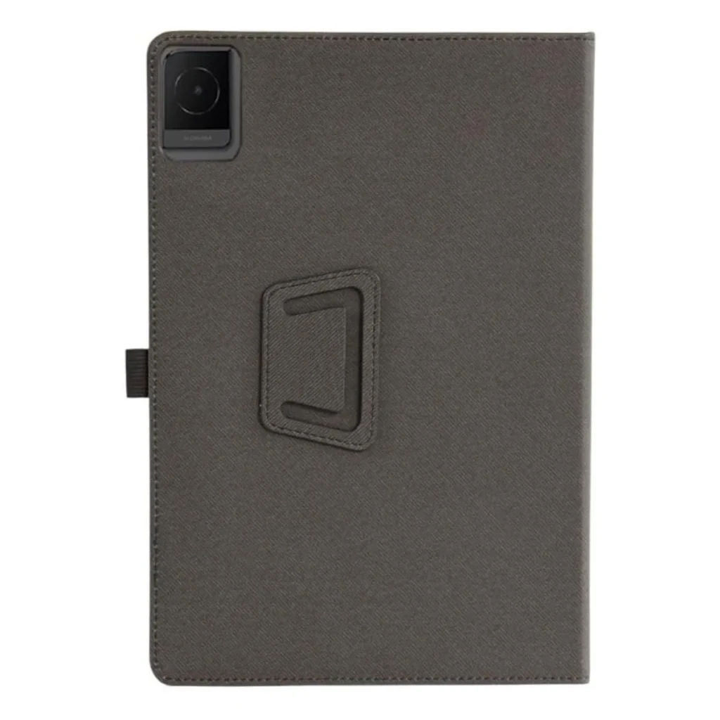 Coque en Leather Tablet TCL NXTPAPER 11 avec étui folio noir, support pliable multiangles, bordures renforcées, accès précis aux ports et protection écran - Ítem3