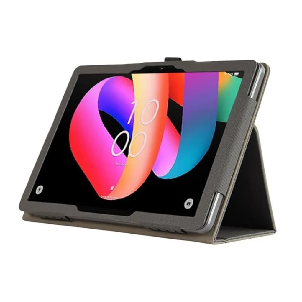 Coque en cuir pour TCL NXTPAPER 11 avec support pliable, bords renforcés, découpes précises et fermeture magnétique pour protection et usage mains libres