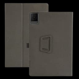 Coque en Leather Tablet TCL NXTPAPER 11 avec étui folio noir, support pliable multiangles, bordures renforcées, accès précis aux ports et protection écran