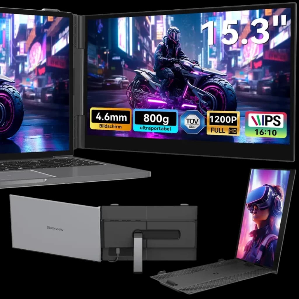 Monitor Portátil Blackview SCM8 15.3'' IPS 1200p USB-C PD 100W
