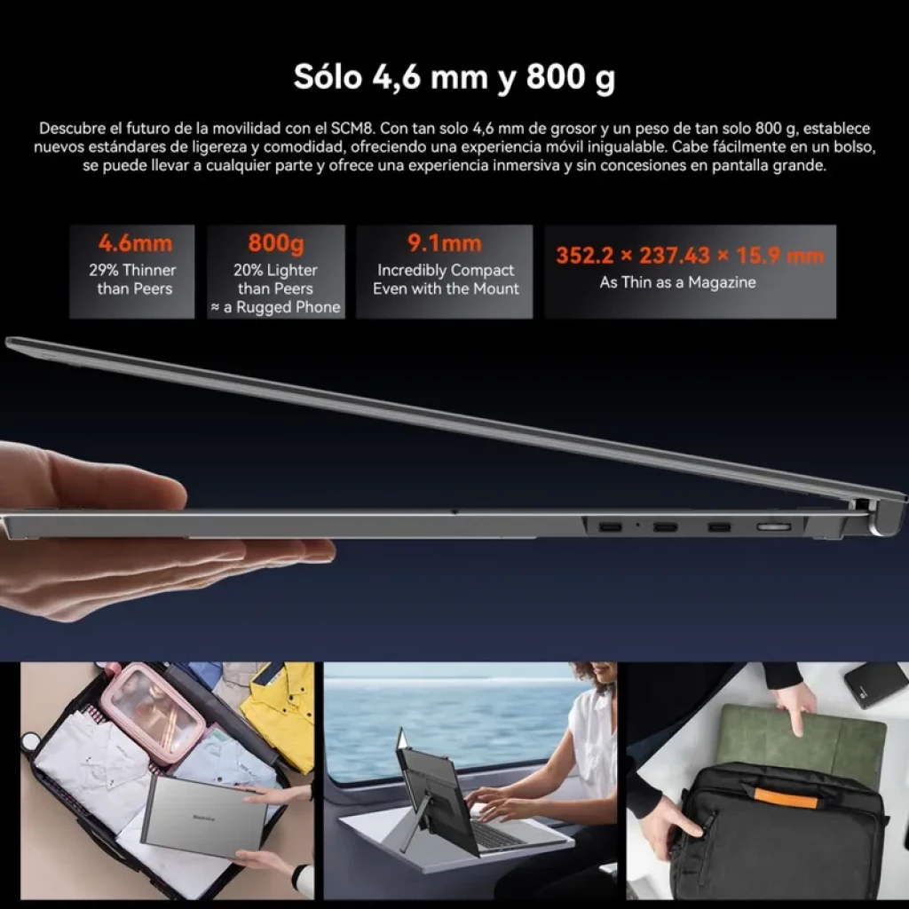 Monitor Portátil Blackview SCM8 15.3'' IPS 1200p USB-C PD 100W - Ítem4