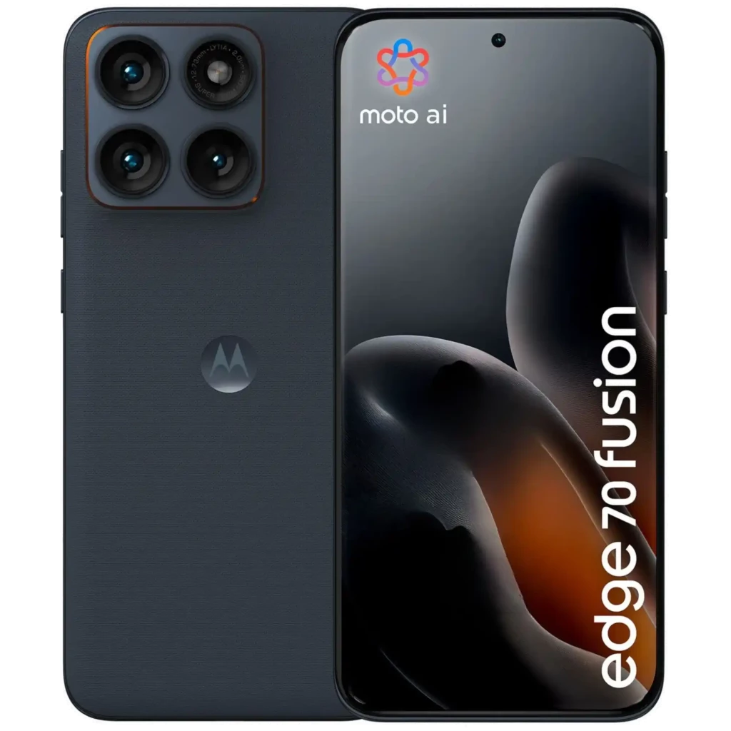 Motorola Moto Edge 70 Fusion 256 Go PANTONE Silhouette avec écran pOLED bord à bord, triple module photo pro, finition mate sombre, bordures fines - Ítem