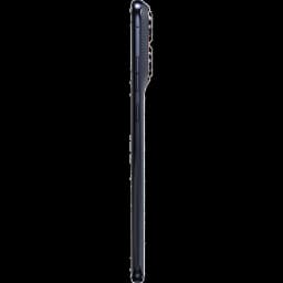Perfil lateral del Motorola Moto Edge 70 Fusion en color oscuro, cuerpo delgado con botones de volumen y encendido, módulo de cámara trasera sobresaliente