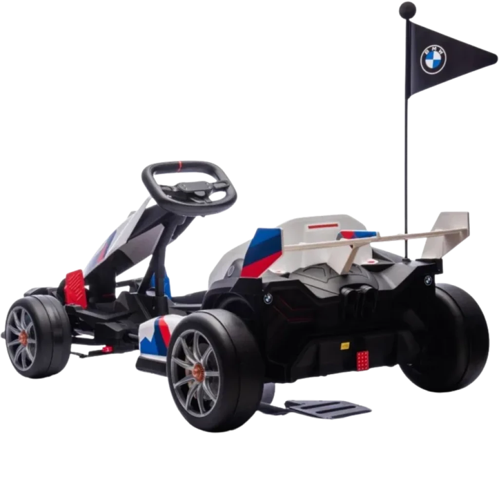 BMW Go Kart 24V Blanco Asiento Ajustable 12 km/h - Coche Eléctrico para Niños - Ítem5