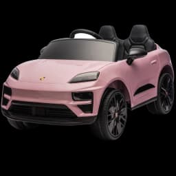 Porsche Macan Rosa 12V Licenciado Oficialmente com Comando Parental 2.4G - Carro Elétrico Infantil