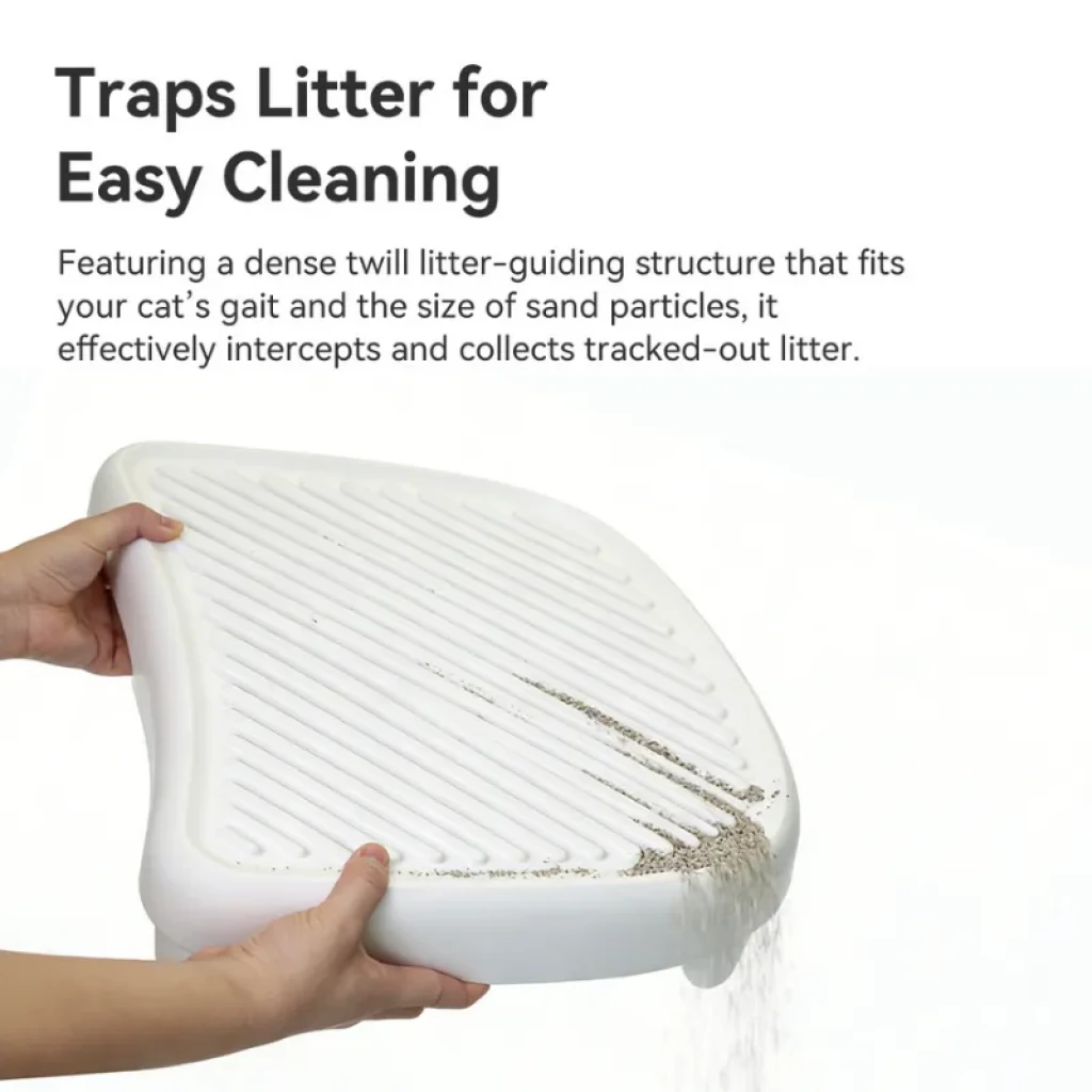 Escada para caixa de areia CATLINK Open-X cinzenta, plataforma antiderrapante com ranhuras, quatro pés estáveis ​​e design compacto em plástico resistente - Item9