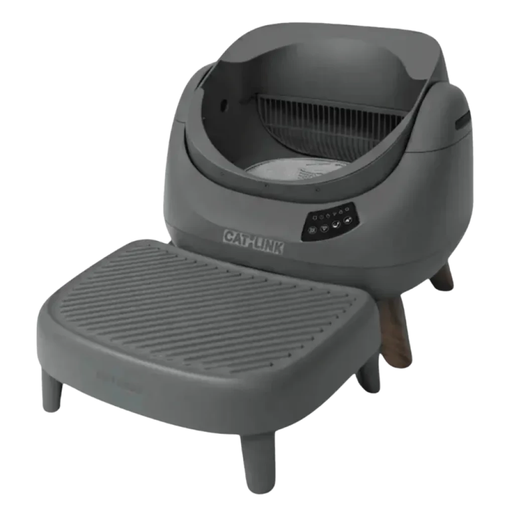 Escada para caixa de areia CATLINK Open-X cinzenta, plataforma antiderrapante com ranhuras, quatro pés estáveis ​​e design compacto em plástico resistente - Item6