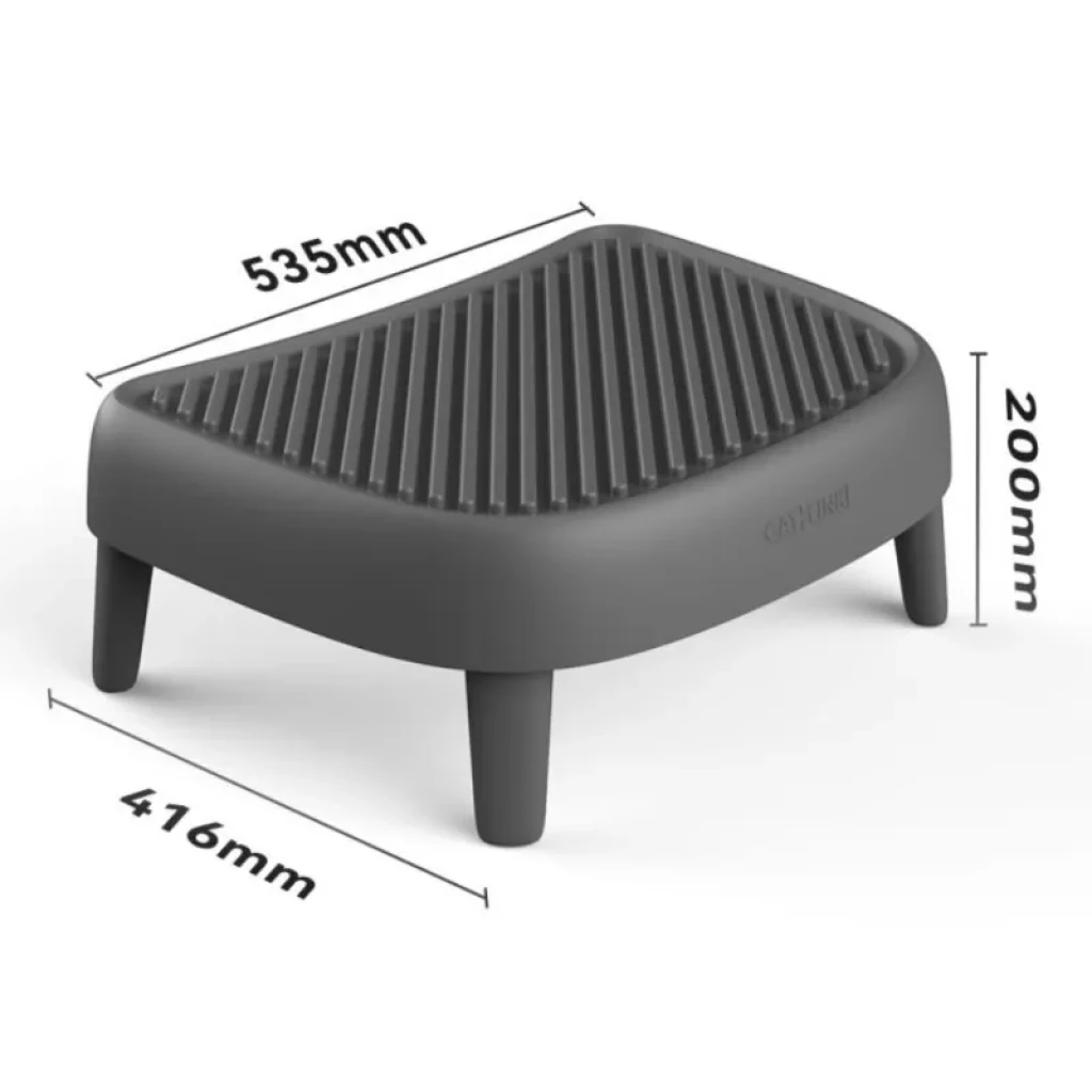 Escada para caixa de areia CATLINK Open-X cinzenta, plataforma antiderrapante com ranhuras, quatro pés estáveis ​​e design compacto em plástico resistente - Item10