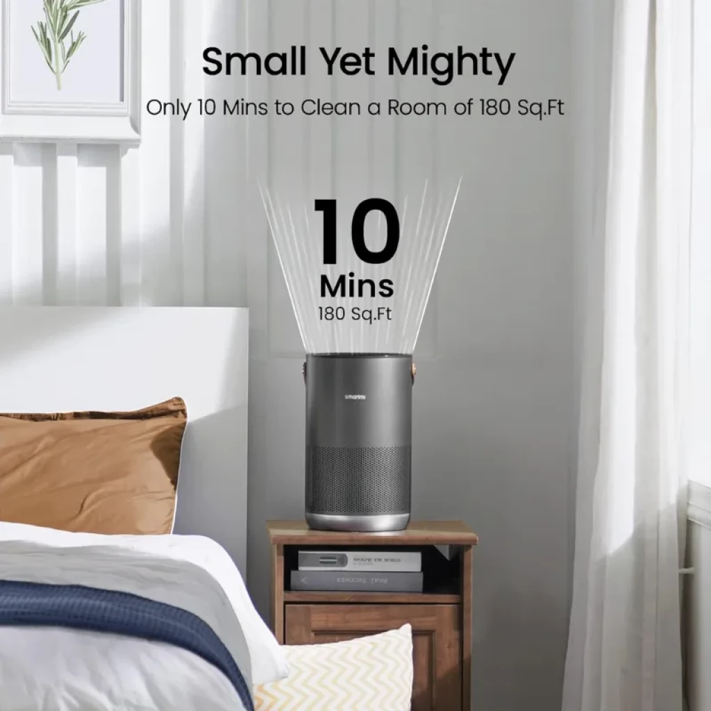 Purificateur d’air Smartmi Air Purifier P1 gris foncé avec panneau LED et design cylindrique - Ítem4