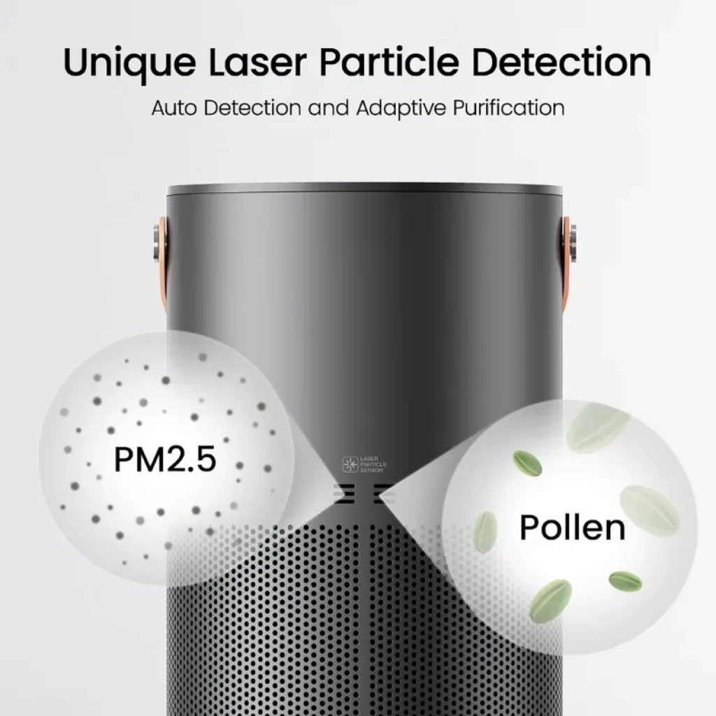 Purificateur d’air Smartmi Air Purifier P1 argent avec panneau LED et design cylindrique - Ítem14