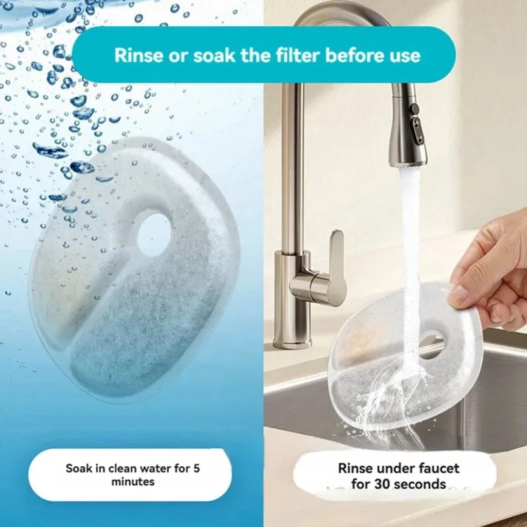 Pacote com 4 filtros originais para bebedouro Cheerble Elfin E1 e E1+ - Item1