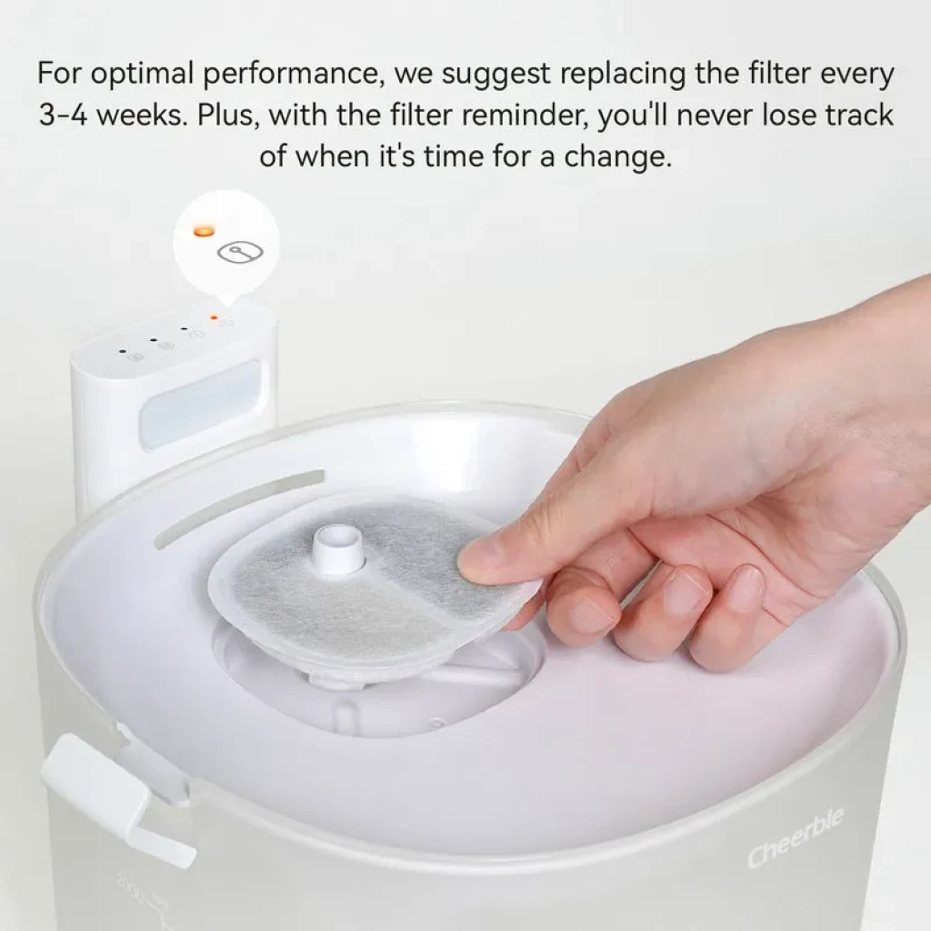 Pacote com 4 filtros originais para bebedouro Cheerble Elfin E1 e E1+ - Item5