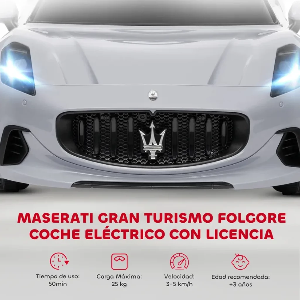 Maserati GranTurismo Folgore 12V Cinza Oficial Licenciado com Rodas em EVA - Carro Elétrico Infantil - Item6