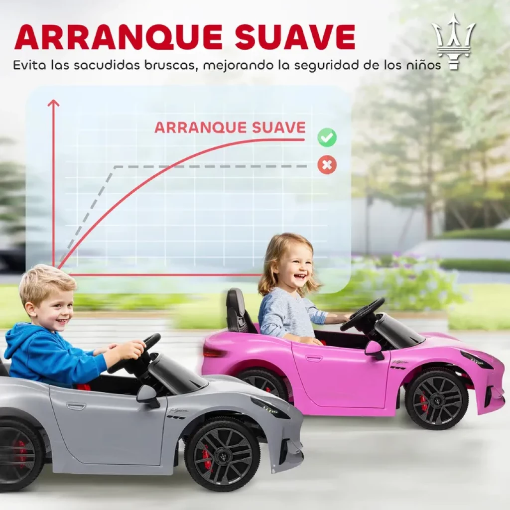 Maserati GranTurismo Folgore 12V Cinza Oficial Licenciado com Rodas em EVA - Carro Elétrico Infantil - Item2