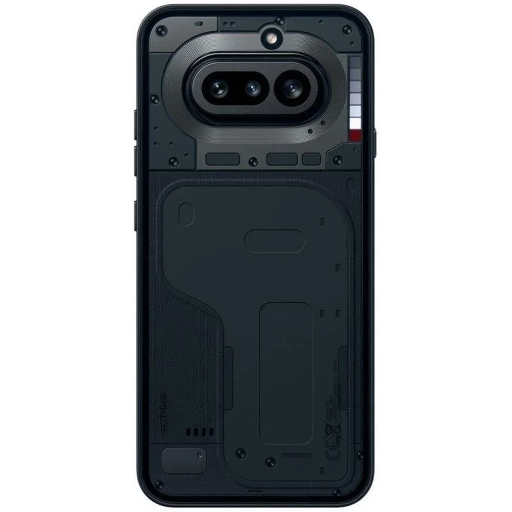 Nothing Phone 4a 5G negro con tapa trasera transparente estilo industrial, doble cámara trasera, pantalla perforada y marco delgado; 256GB y 12GB RAM - Ítem1