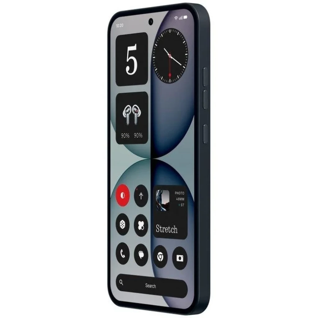 Nothing Phone 4a 5G negro con tapa trasera transparente estilo industrial, doble cámara trasera, pantalla perforada y marco delgado; 256GB y 12GB RAM - Ítem2