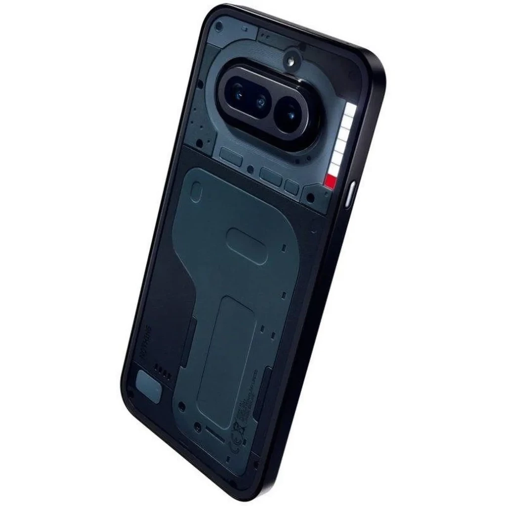 Nothing Phone 4a 5G negro con tapa trasera transparente estilo industrial, doble cámara trasera, pantalla perforada y marco delgado; 256GB y 12GB RAM - Ítem6