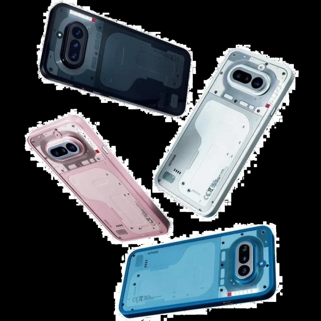 Nothing Phone (4a) 5G 256 GB Rosa 12 GB 50 MP com tampas traseiras transparentes em rosa, branco, preto e azul, módulo duplo de câmera e LEDs visíveis