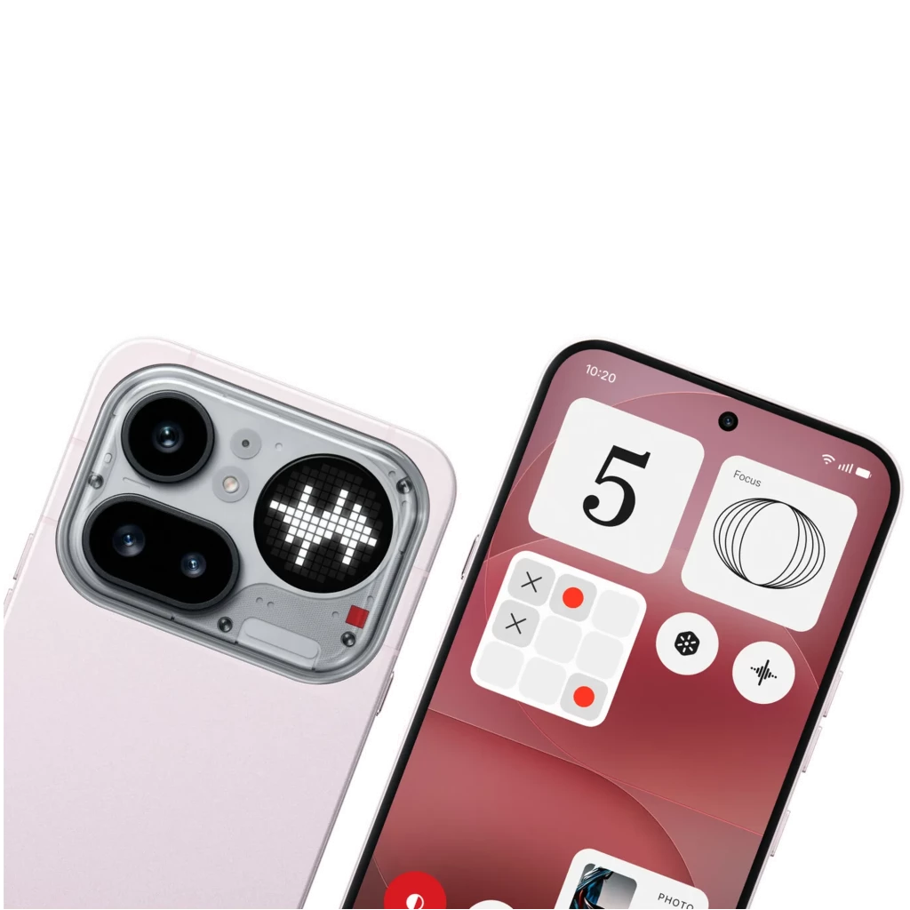 Smartphone noir Nothing Phone 4a Pro 5G, dos mat avec double module photo et flash, écran 6,83 pouces bord à bord avec poinçon central et widgets - Ítem4