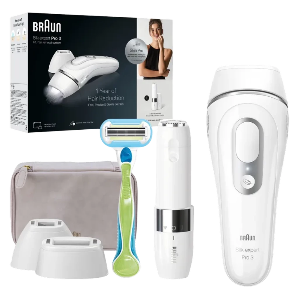 Depiladora IPL Braun Silk-expert Pro 3 PL3136 - Sensor SensoAdapt, 300.000 disparos - Ítem1