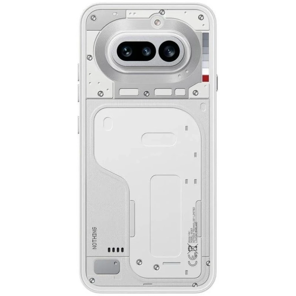 Nothing Phone 4a 5G blanc avec dos transparent et Interface Glyph, double caméra arrière, écran bord fin perforé, 256 Go, 12 Go RAM, Nothing OS 4.1 - Ítem1
