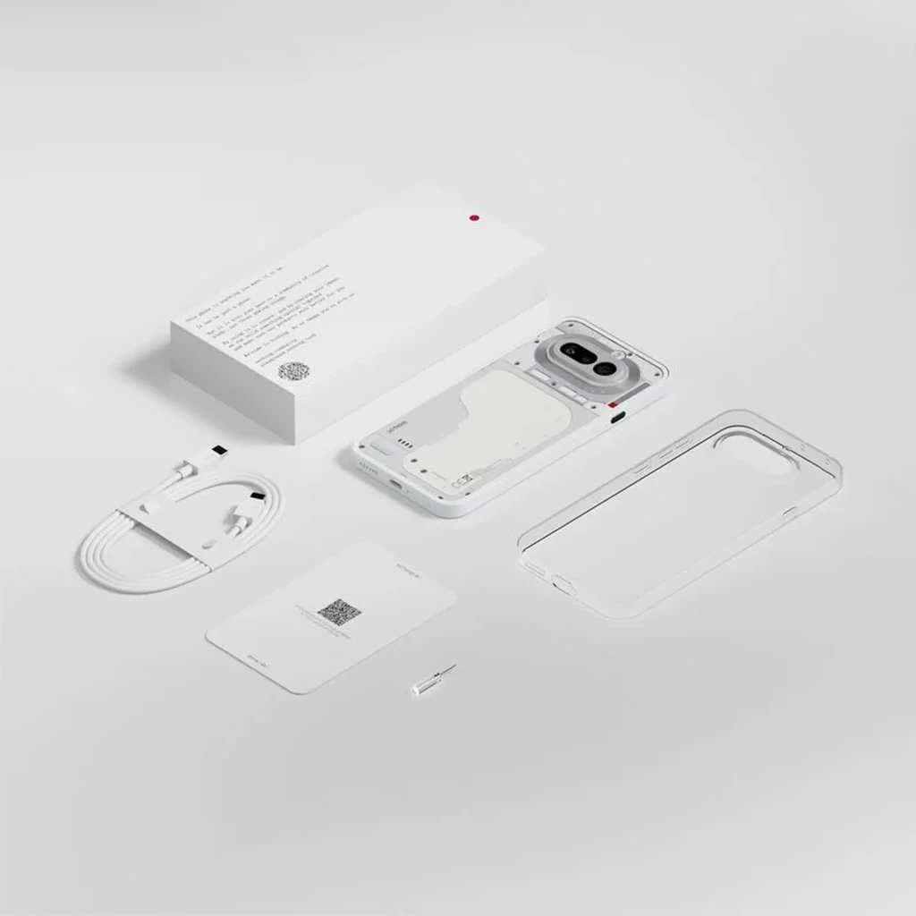 Nothing Phone 4a 5G blanc avec dos transparent et Interface Glyph, double caméra arrière, écran bord fin perforé, 256 Go, 12 Go RAM, Nothing OS 4.1 - Ítem8