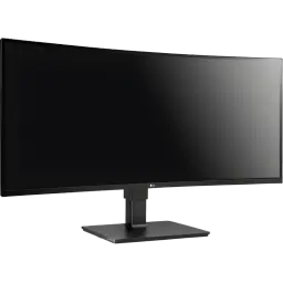 LG 35BN77CP-B.AEU monitor curvo UltraWide 35 pulgadas, biseles finos, pantalla negra mate, soporte ajustable y base rectangular robusta