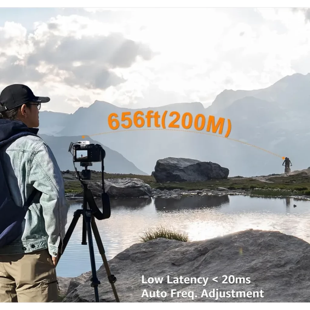 Comica BoomX-D D1 Preto - Microfone de lapela sem fios, alcance de 300m, latência <20ms - Item2