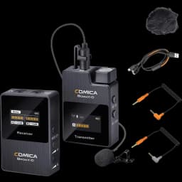 Comica BoomX-D D1 Noir - Microphone cravate sans fil, portée de 300 m, latence < 20 ms