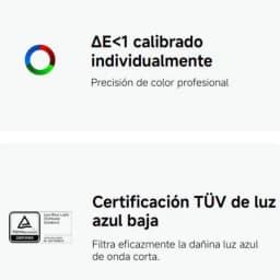ΔE<1 calibré individuellement pour une précision des couleurs pro, avec certification TÜV Low Blue Light réduisant efficacement la lumière bleue nocive