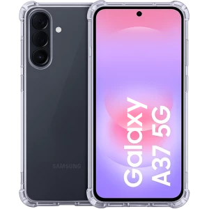 Capa de silicone transparente reforçada para Samsung Galaxy A37 5G, cantos com proteção anti-impacto, ajuste preciso, mantém cor do aparelho visível