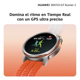 Interfaz de métricas de carrera y mapa GPS en el Huawei Watch GT Runner 2