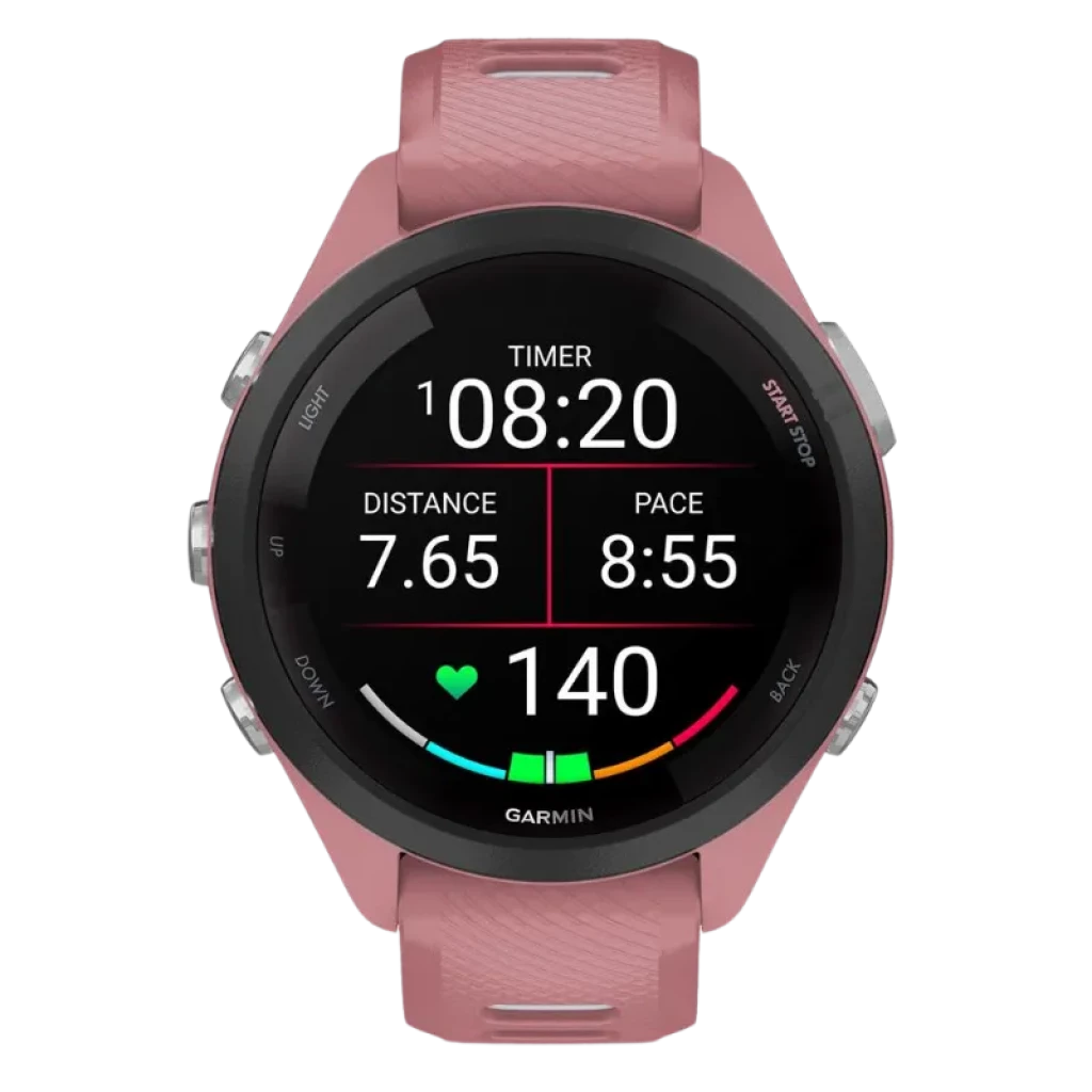 Garmin Forerunner 265S 42 mm rose et blanc avec écran tactile AMOLED - Ítem1