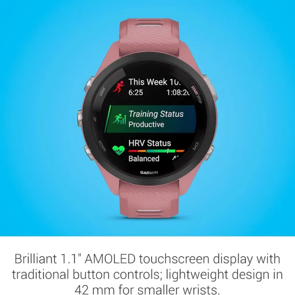 Garmin Forerunner 265S 42 mm rose et blanc avec écran tactile AMOLED - Ítem5