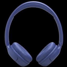 Casque JBL Tune 530BT bleu, arceau rembourré, oreillettes supra auriculaires pliables, commandes intégrées, design épuré et coussinets moelleux
